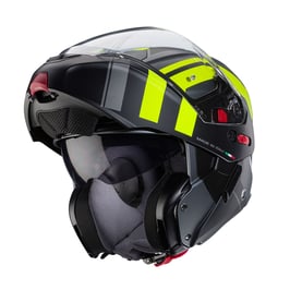 HORUS X Road Matt Gun Metal/Black/Yellow fluo casco Caberg modulare