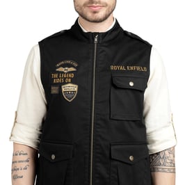 Gilet smanicato Sleeveless Commando Royal Enfield black cod RLAJKO24015