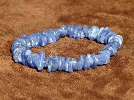 Bracelets en cyanite bleue baroques