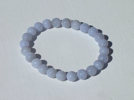 Bracelets en calcédoine bleue