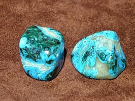 Chrysocolle-malachite en pierres roulées