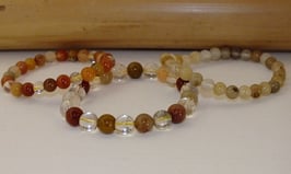 Bracelets en quartz rutile
