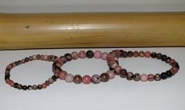 Bracelets en rhodonite