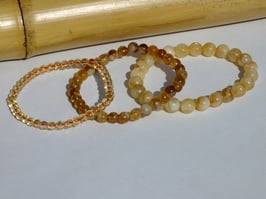 Bracelets en citrine chauffée