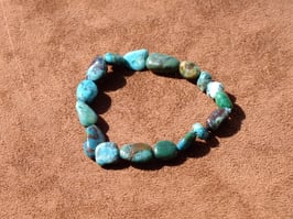 Bracelets en chrysocolle stabilisée (irréguliers)