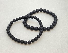 Bracelet en onyx mat