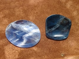 Fluorite bleue en palets roulés