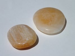 Sélénite orange en palets roulés