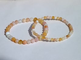 Bracelets en agate abricot (brillant)