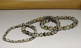 Bracelets en jaspe dalmatien