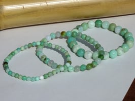 Bracelets en chrysoprase