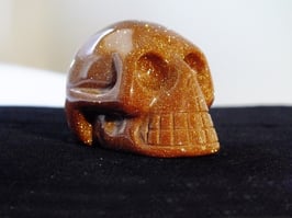 Crâne en rivière d'or brune