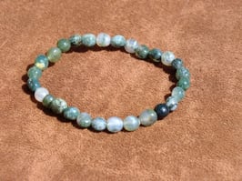 Bracelets en agate mousse (irrégulier)