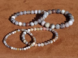 Bracelet agate du Botswana (mat)