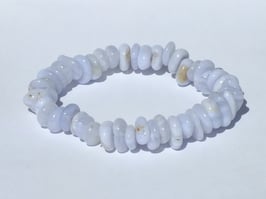 Bracelets en calcédoine bleue baroques