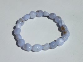 Bracelets en calcédoine bleue (irréguliers)