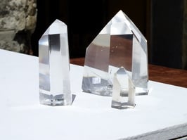 Pointes taillées en cristal de roche