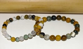 Bracelets en jaspe océan