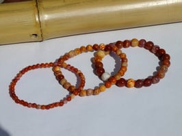 Bracelets en agate de feu