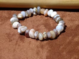Bracelets en agate du Botswana baroques