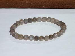 Bracelet pierre de lune noire 6mm