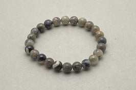 Jaspe feuille d'argent en bracelets 8 mm