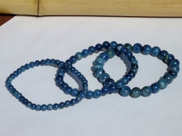 Bracelets en apatite bleue foncée 3-4 mm