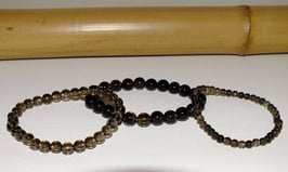 Bracelets en quartz fumé