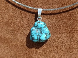 Turquoise avec bélière en argent