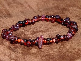 Bracelets en grenat pyrope baroques