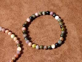 Bracelets en tourmaline multicolore