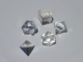 Solides de Platon en cristal de roche
