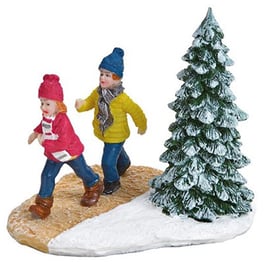 Miniatur Kinder mit Baum