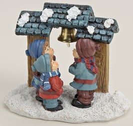 Miniatur Kinder am Torbogen