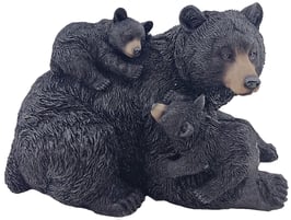 Bär mit zwei Jungen schwarz