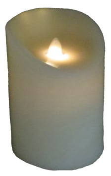 LED-Echtwachskerze beige