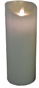 LED - Echtwachskerze beige