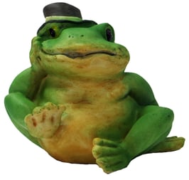 Frosch sitzend mit Hut