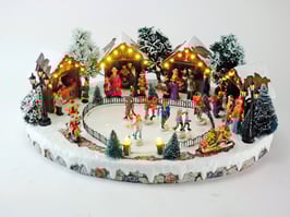 Nostalgische Eislauf Szene