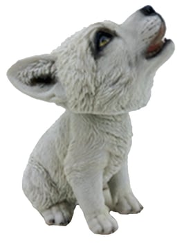 Wackelkopf - Wolf weiss