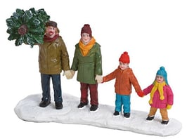 Miniatur Familie mit Baum