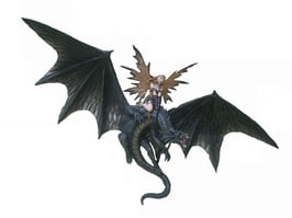 Wand-Drachen mit Elfe