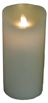 LED - Echtwachskerze beige