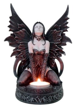 Fairy Myths-Elfe Teelichthalter schwarz-weiss