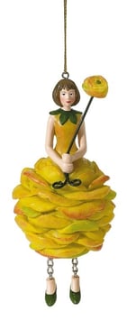 Ranunkelmädchen gelb Hänger