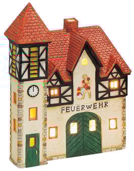 Porzellan Lichthaus Feuerwehr