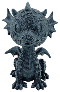 Wackelkopf - Drache schwarz