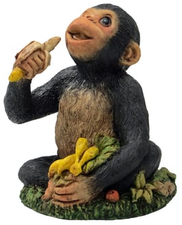 Schimpanse mit Bananen