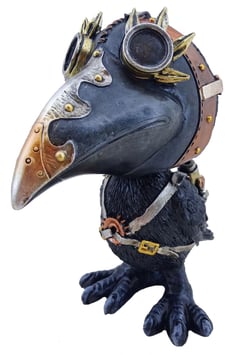 Steampunk - Wackelkopf Rabe