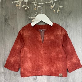 Musselinhemd langarm Jungs Grösse 86